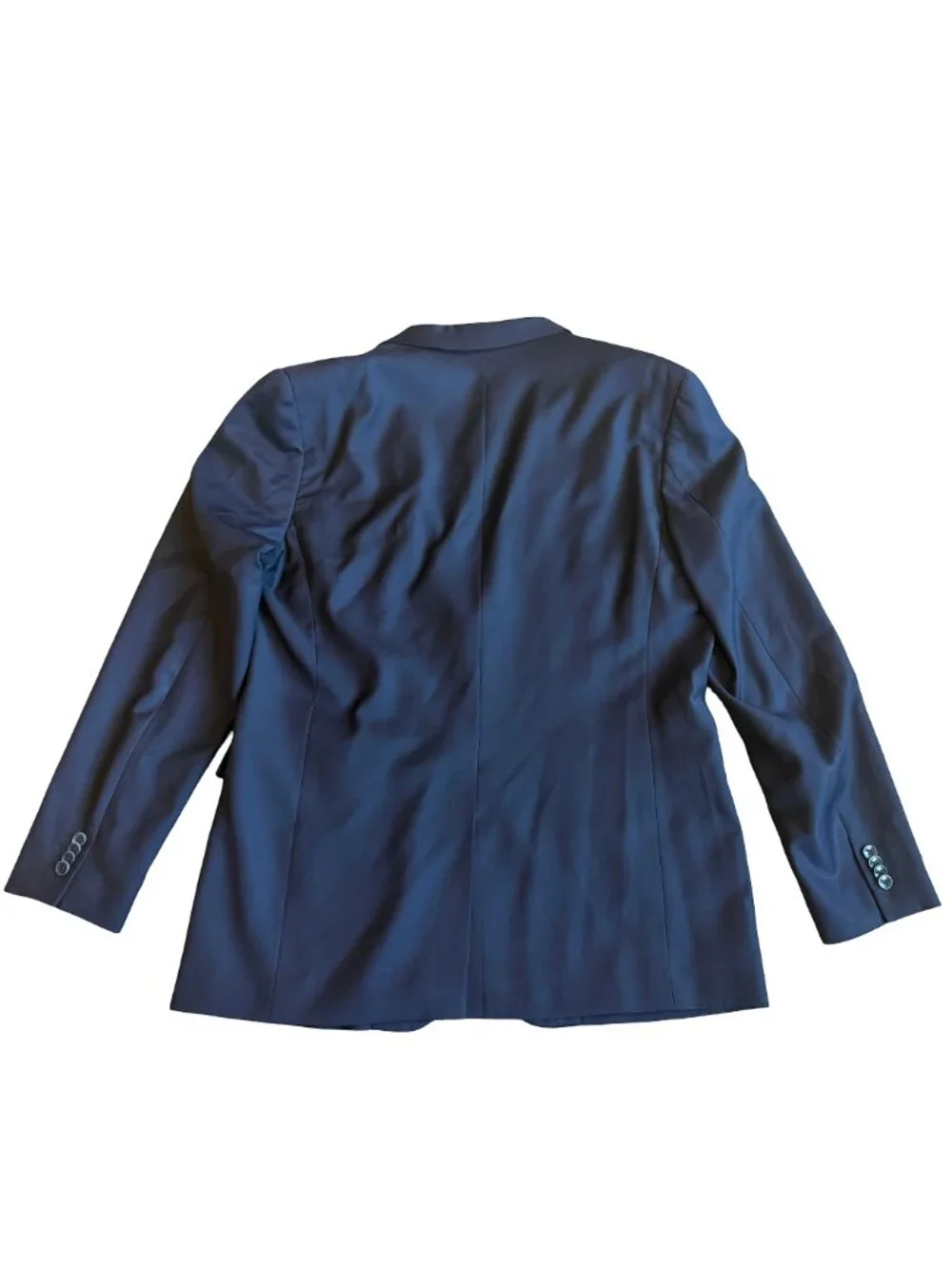 Theory Navy Two Button Notch Lapel Blazer Jacket Sport Coat Wool Size 46 Men's